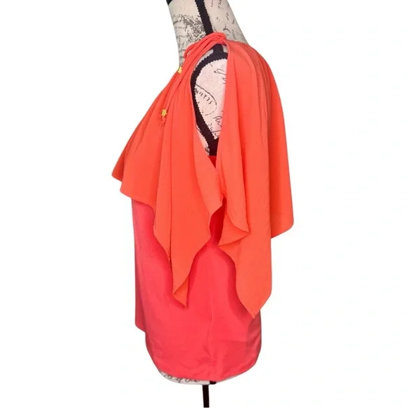 Michael Kors Open Shoulder Orange Blouse for Women Size Petite P - Picture 10 of 14